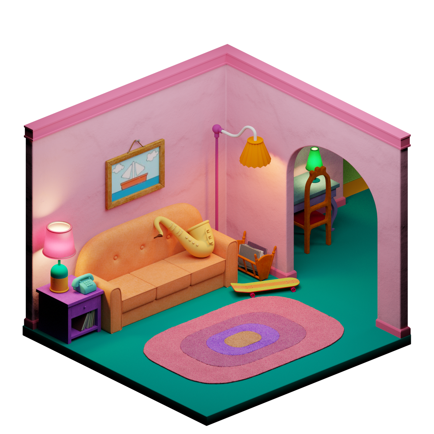 Ambiente + difusa (ka + kd)